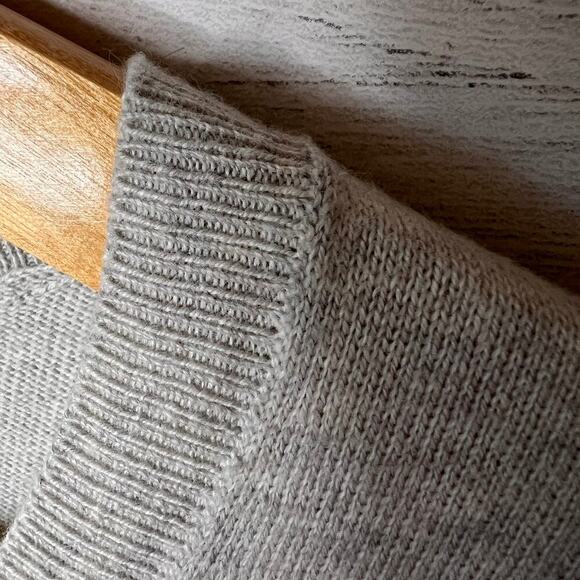 J Crew Factory Sweater Womens Size XXL Gray 100% Cotton Embroidered Hearts - Picture 9 of 16